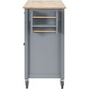 NicBex 54.33Inch Rolling Kitchen Island with 4 Door Cabinet,2Drawers,Spice Rack and Towel Rack - 4 of 4