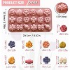 JDICTION 2PCS Pink Flower Silicone Molds - Daisy Tulip Chocolate Molds, Bow Leaf Shapes for Jello, Pudding, Soap, Cookies & Dessert Making - 2 of 4