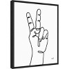 16" x 20" Happy Hands I by Moira Hershey Framed Canvas Wall Art Black - Amanti Art - 2 of 4