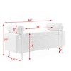 Elegant Upholstered Linen Storage Bench with Cylindrical Arms and Iron Legs for Hallway Living Room Bedroom-Cuddlewood - 4 of 4