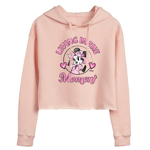 Women's - Disney - Living In The Moment Cropped Graphic Hoodie - image 1 of 3