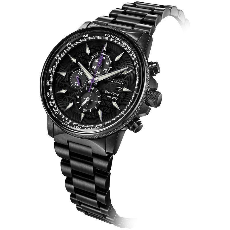 Citizen Marvel Eco-Drive featuring Black Panther 3-hand Grey IP Bracelet, 4 of 6