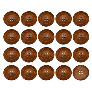 Unique Bargains Wooden DIY Craft Clothing Sewing Buttons 50 Pcs - 1 of 4