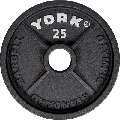 York Barbell Standard Olympic Weight Plates Solid Durable Strength Training Equipment