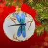 Glitter Lab 5.0 Inch Dragonfly With Blooming Flowers Christmas Tree Ornament , Multi Seasonal Decor Christmas European Nature (1PC) - 2 of 4