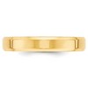 Black Bow Jewelry 4mm 14K White or Yellow Gold Beveled Edge Comfort Fit Band - 3 of 4