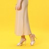 Allegra K Women's Clear Strap Satin Bow Stiletto Heels Mules Slide Sandals - 4 of 4
