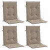 Aghana Digitals 4-Piece Taupe Oxford Fabric Lowback Chair Cushions: Water-Resistant, Breathable, - 3 of 4