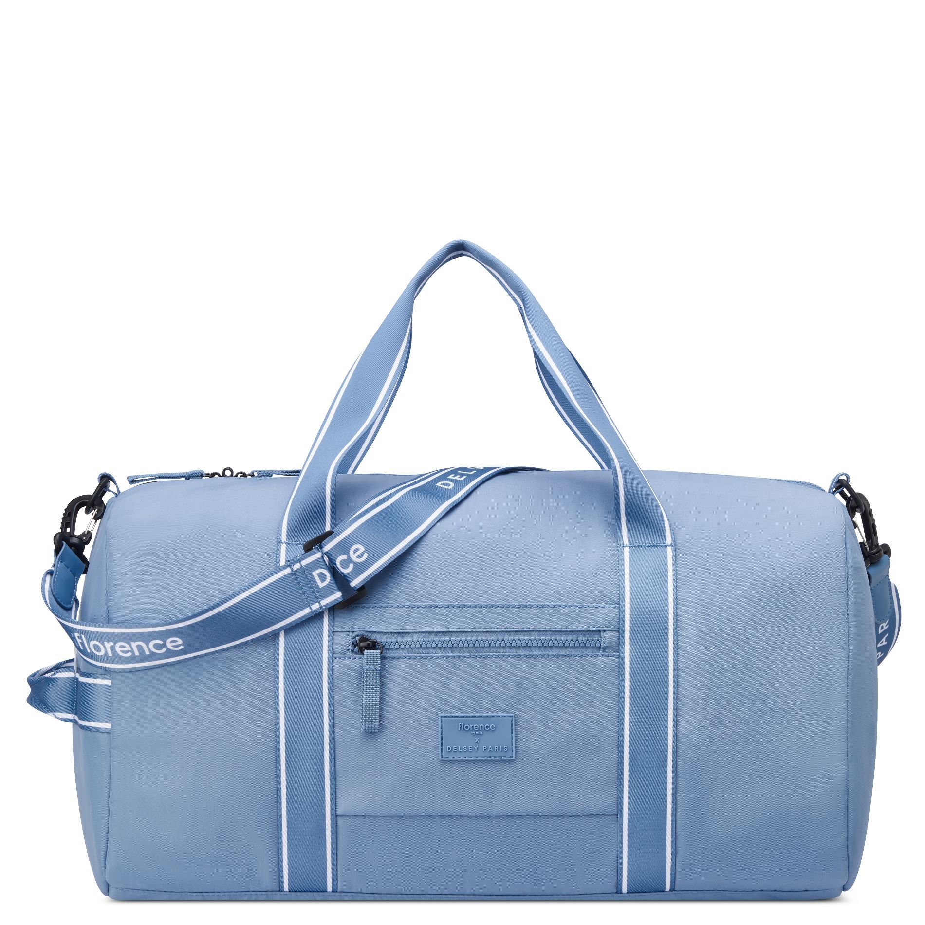 Florence by mills x DELSEY PARIS Carry On Sweet Escape Lightweight Softside Duffel Bag - Zinc Blue