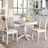 41.7"5 Pieces Dining Table and Chairs Set for 4 Persons, Kitchen Room Solid Wood Table with 4 Chairs,White - 2 of 4