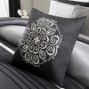 Sapphtopaz 7-Piece All-Season Comforter Set, Traditional Faux Silk Bedding Set with Pieced Details, Bed Skirt & Decorative Pillows, Bedding Set - 2 of 4