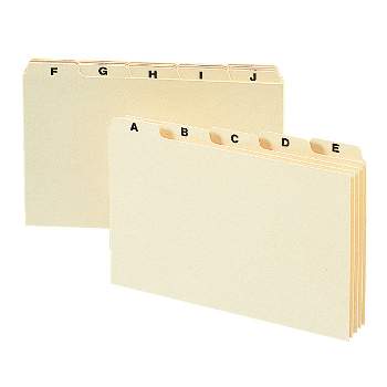 New Index Card Dividers Oxford Durable Poly A-Z Guides Colored 5x8 1/5 Cut  Tabs