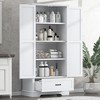 69" Tall Bathroom Storage Cabinet, Freestanding Kitchen Storage Cabinet With Adjustable Shelves, Accent Bathroom Cabinet For Living Room Utility Room - 2 of 4