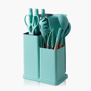 Fortune Candy 19pc Kitchen Utensil Set, Includes Tongs, Ladle, Scissors, Knives and Cutting Board - 1 of 4