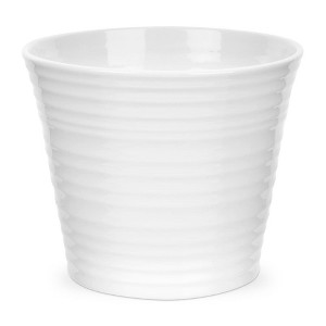 Portmeirion Sophie Conran Flower Pot, 7 Inch Fine Porcelain Indoor Planter, Decorative Plant Container, Dishwasher Safe Home Accent - 1 of 4