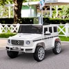 Aosom 12V Kids Electric Car, Mercedes Benz G500 Licensed Ride on Truck for Kids with Remote Control, Headlights, Music, Suspension, Storage - 3 of 4