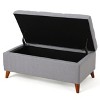 NicBex Polyester Fabric Storage Ottoman Bench,Upholstered Storage Ottoman with Tufted Top,Modern Storage Bench for Living Room,Bedroom,Light Grey - 4 of 4