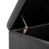 Kumasinova 23.2" Mid-Century Sqaure Linen Storage Ottoman for Living Room&Bedroom,Versatile Footstool&Coffee Table Ottoman,400lbs Max - 4 of 4