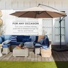 Best Choice Products 10ft Offset Hanging Outdoor Market Patio Umbrella w/ Easy Tilt Adjustment - 3 of 4