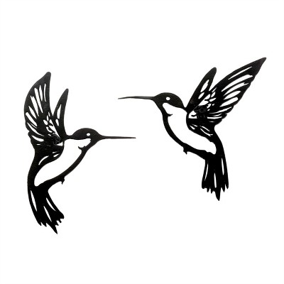 Metal Hummingbird Wall Accent (Set of 6)