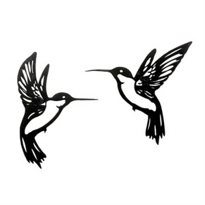 Metal Hummingbird Wall Accent (Set of 6) - 1 of 3