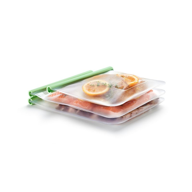 Lekue Reusable Silicone Flat Bags, Airtight for Storage, 4 of 6