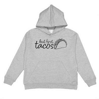 The Juniper Shop But First, Tacos Outline Youth Hoodie