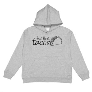 The Juniper Shop But First, Tacos Outline Youth Hoodie - 1 of 4