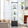 Hrinhom 59"H Glass Display Cabinet, Floor Standing Storage Cabinet with Drawers - 2 of 4