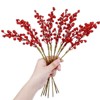 Aoibox 16 Pack Artificial Red Berry Stems 11.8 Inch for Christmas Tree Holiday Home Party Wedding Fall Thanksgiving Decorations - 3 of 4
