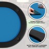 Oval Player Poker Table Foldable, 71" Folding Blackjack Texas Holdem Table, Portable Casino Leisure Card Board Game Table for Game Room - 2 of 4