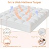 Queen Mattress Topper for Back , Extra Thick Pillow Top, Soft Down Alternative, White 60"x75" - 2 of 2