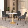 LeisureMod Bristol 24" Round Dining Table, Modern MDF Top & Gold Pedestal Base Accent Table for Café or Dining Room - 2 of 4