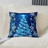 Lomsoe 2-Pack Blue & White Snowflake Christmas Tree Pillowcases - Soft Polyester Zippered Cushion Covers, Holiday Decor for Room Christmas Decor - 3 of 4