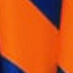 orange and royal blue