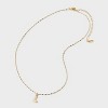 14K Gold Dipped Enamel "L" Initial Pendant Necklace - A New Day™ Gold/White - 2 of 4