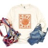 Simply Sage Market Pumpkin Checkered Distressed Garment Dyed Long Sleeve - 3 of 4
