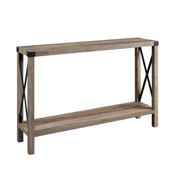 Sophie Rustic Industrial X Frame Entry Table - Saracina Home