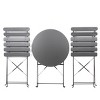 Nestfair 3pc Patio Bistro Balcony Metal Chair Table Set - 2 of 4