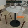 Round Dining Table with Sintered Stone Top and Stainless Steel Pedestal Base – Seats 2–3 People, Kitchen & Dining Room Table for Cafes - 4 of 4
