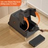 Stainless Steel Cat Litter Box, High Sided Enclosure Litter Box with Lid, Front and Top Door, Large Cat Toilet with Sand Filter Pedal & Litter Scoop - 4 of 4