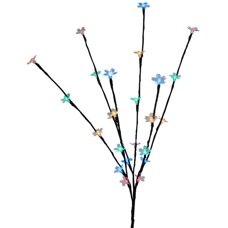 Northlight Set of 3 Pre-Lit Cherry Blossom Artificial Tree Branches, Multi LED Lights, 4 of 9