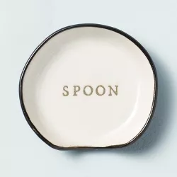 Stoneware Spoon Rest Cream/Black - Hearth & Hand™ with Magnolia