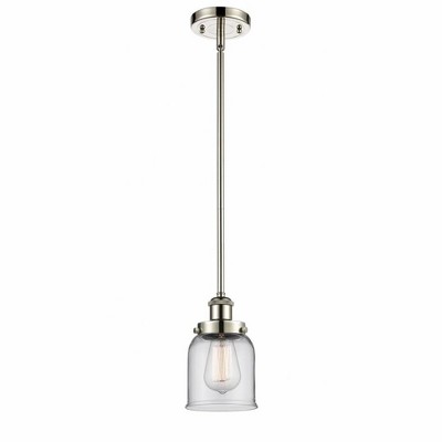 Bell - 1 Light Stem Hung Mini Pendant In Industrial Style-10 Inches Tall and 5 Inches Wide