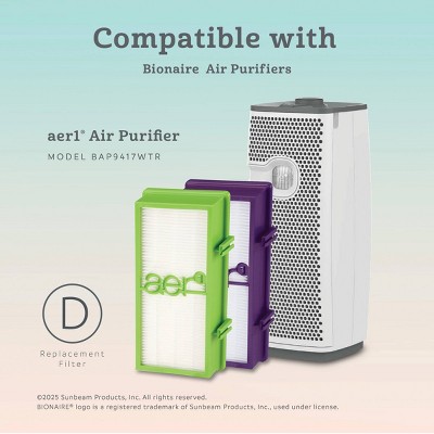 Green True HEPA Air Purifier Filter 2-Pack