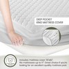 Whisper Organics, 100% Organic Cotton Mattress Protector, a Breathable, Quilted, Fitted Mattress Pad Cover, GOTS Certified, White - King - 4 of 4