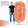 Human Dog Bed 71" Giant Bean Bag Bed Faux Fur Plush Dog Bed Washable Dog Bed for Humans with Handle, Removal Cover, Orthopedic Dog Beds - 2 of 4