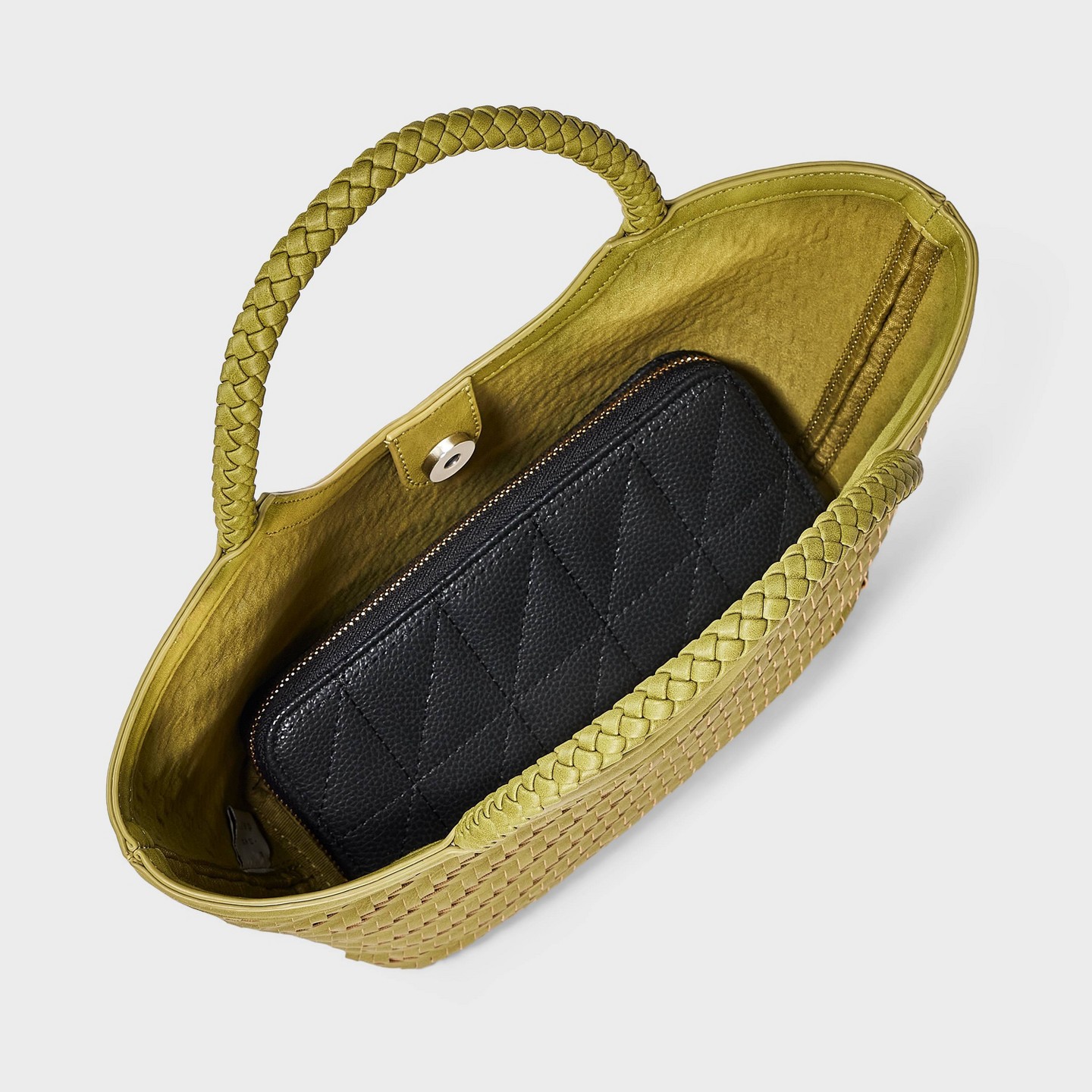 Сумка A New Day Faux Nubuck Mini Woven, цвет: Зелёный — фото 4