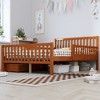 Full Size Wood Platform Bed with Guardrails and Two Storage Drawers for Kids Bedroom - 3 of 4