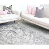 HomeRoots 8' X 11' Gray and Silver Abstract Area Rug - 2 of 4